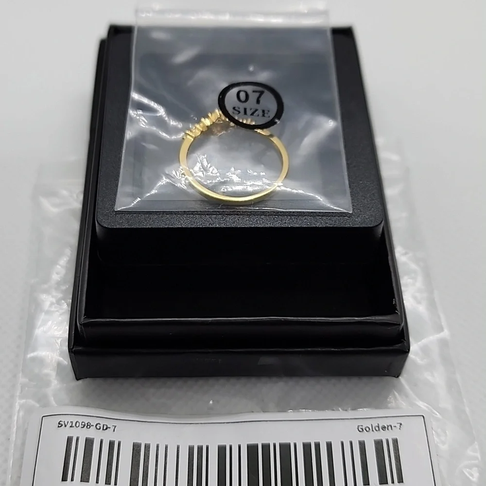 18K Yellow Gold Plated 925 Sterling Silver Ring - Picture 12 of 12